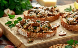 Bruschetta aux champignons