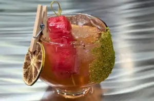watermelon mint zero proof cocktail