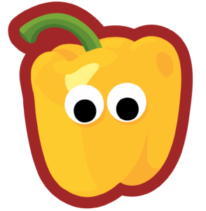 Yellow Pepper with Googly Eyes